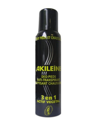 Akileïne SPRAY NOIR AEROSOL 150ml - Anti-Transpirant - Déodorant
