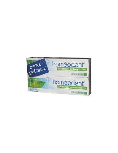 Boiron Dentifrice Homeodent Soin Complet Dents et Gencives Chlorophylle Lot de 2