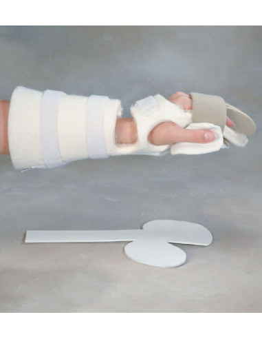 Attelle Progressive™ de protection de la paume Rolyan avec modèle d’attelle prédécoupée