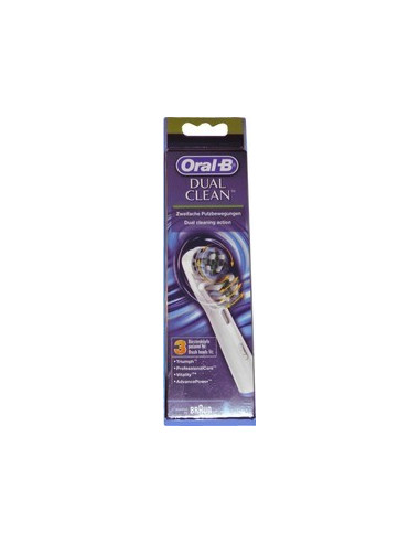 ORAL B DUAL CLEAN 3 TETES DE NETTOYAGE  Dual cleaning action