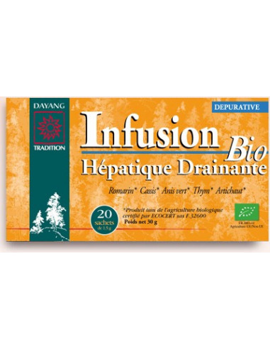 Dayang Infusion Bio Hépathique-Drainante Boîte de 20 sachets