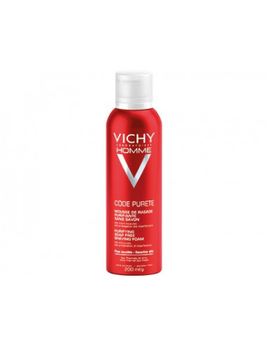 Vichy Homme Code pureté - Mousse de rasage purifiante 200 ml