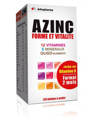 Arkopharma AZINC Forme et Vitalité ADULTE 120 Gélules