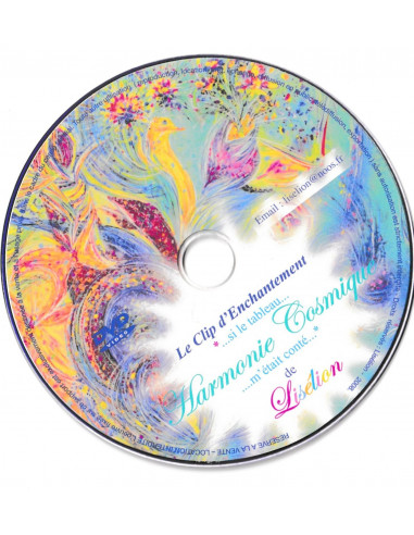 DVD de relaxation à partir du Tableau Harmonie Cosmique de l'artiste Lisélion