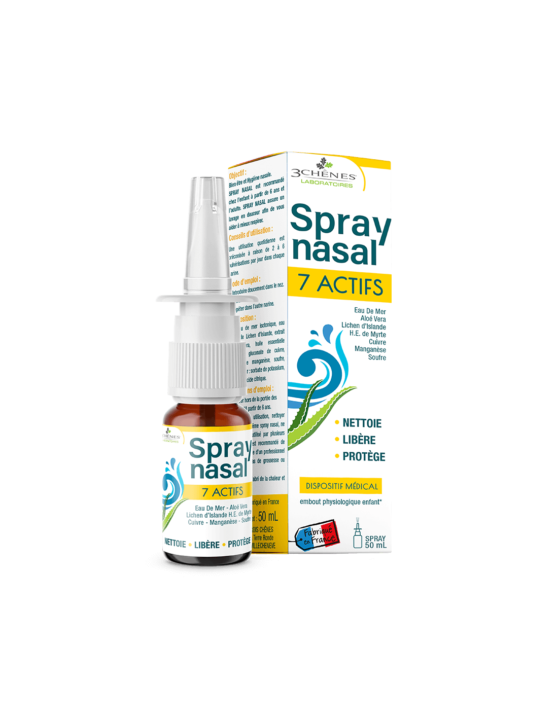 Les 3 Chênes Spray nasal 7 actifs 50 ml