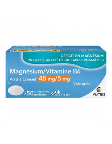 Magnésium Vitamine B6 Viatris 50...